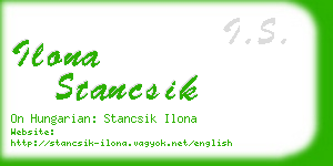 ilona stancsik business card